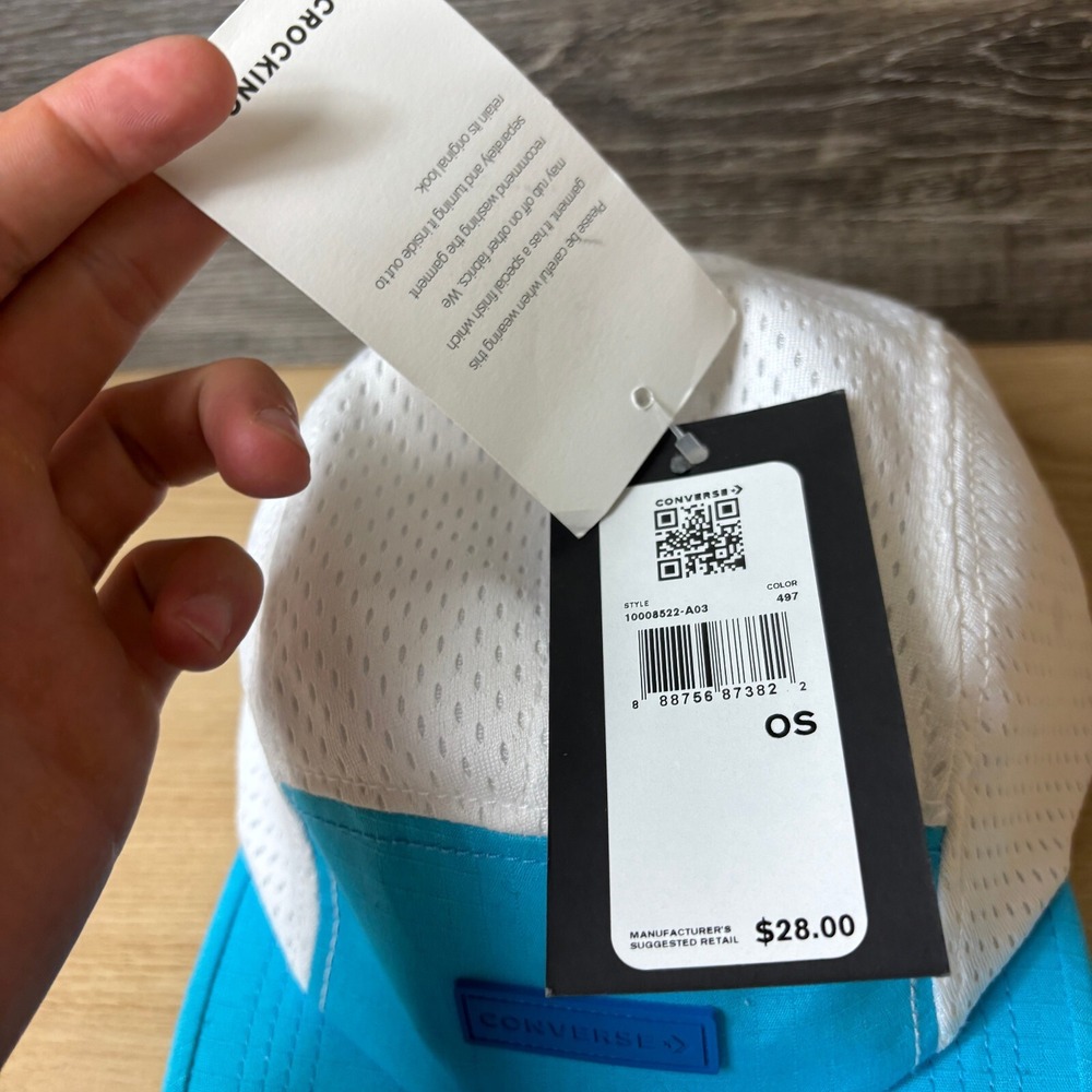 Converse Hat Cap Strap Back Blue‎ Panel Performance All Star Adjustable NWT - Picture 4 of 10